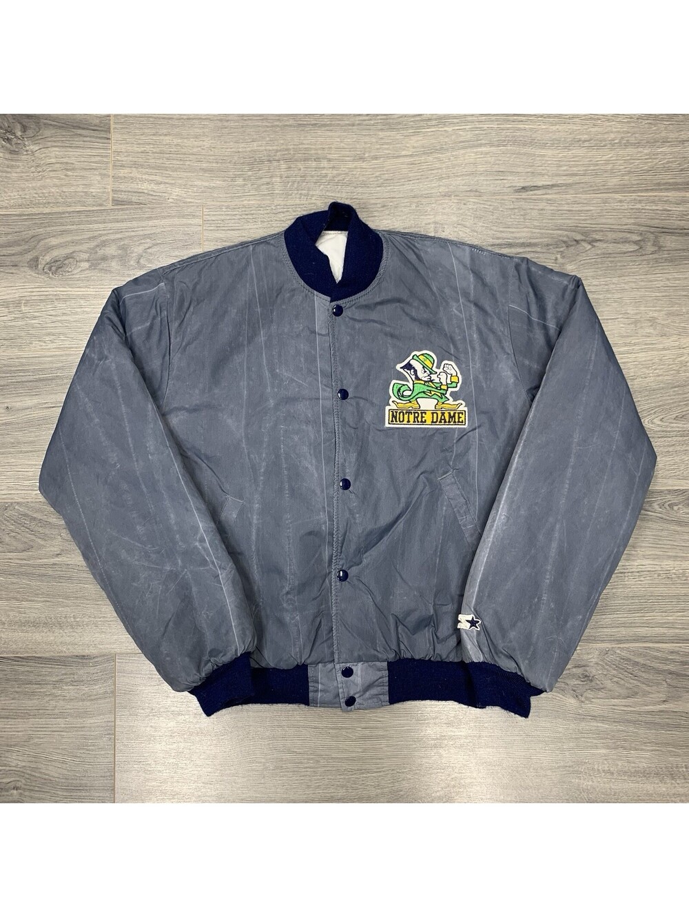 Vintage 1980S Starter Notre Dame University Fighting Irish Jacket Medium Men’s